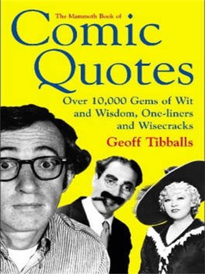 cover image of The Mammoth Book of Comic Quotes